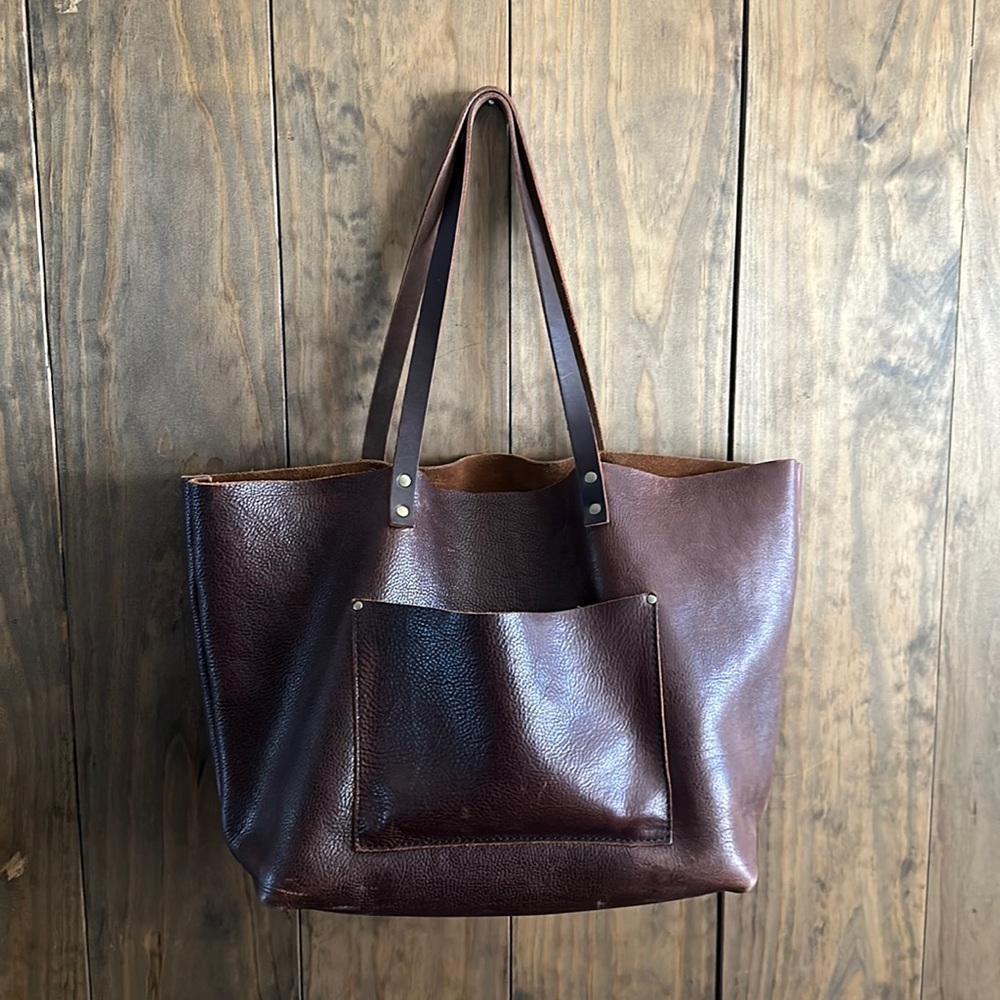 Oversized Portland Leather Goods Tote